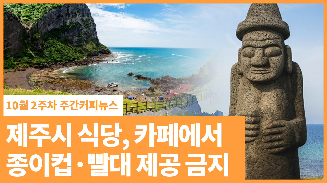 제주시 식당, 카페에서 종이컵·빨대 제공 금지 | 10월 2주차 주간커피뉴스